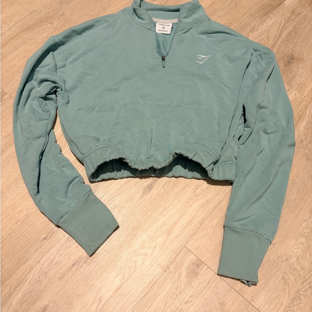 GymShark Teal Cropped Pullover